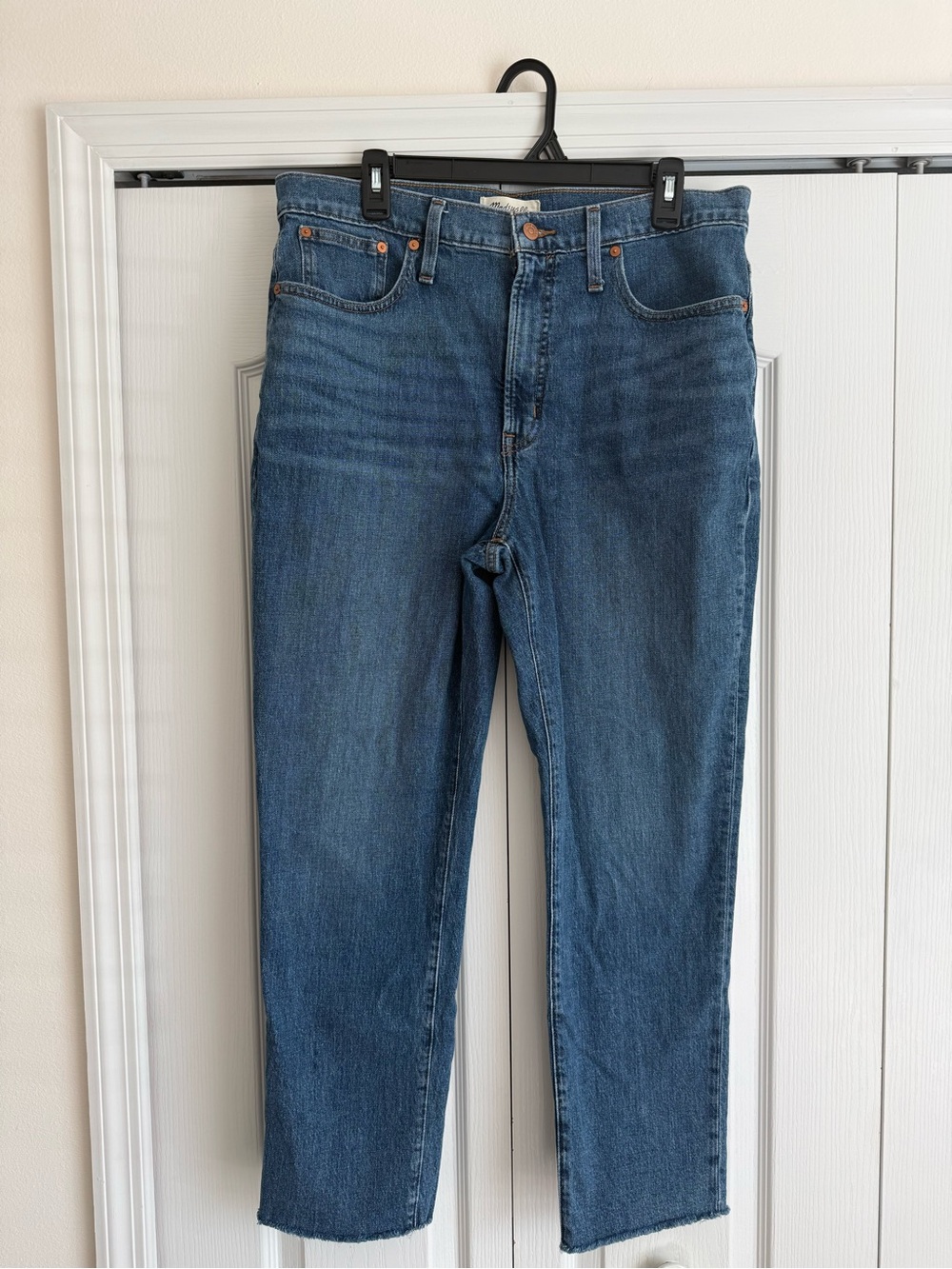 Madewell Straight-Leg Jeans in Mid Blue Wash